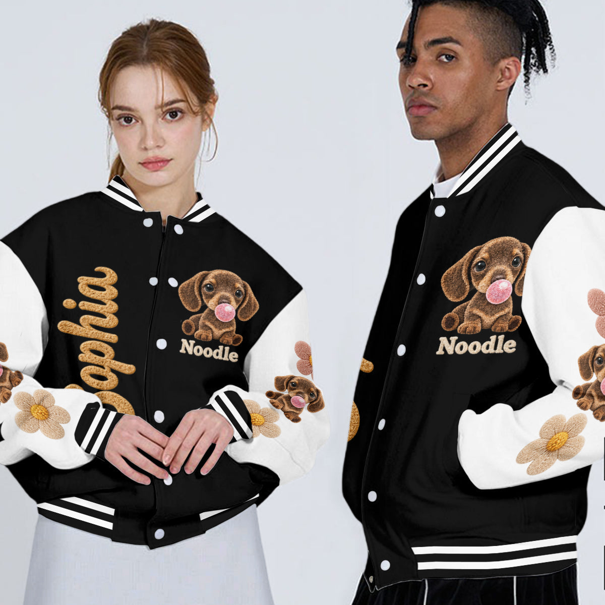 Personalized Adult Yellow Labrador Retriever Varsity Jacket Dog Lover Gift