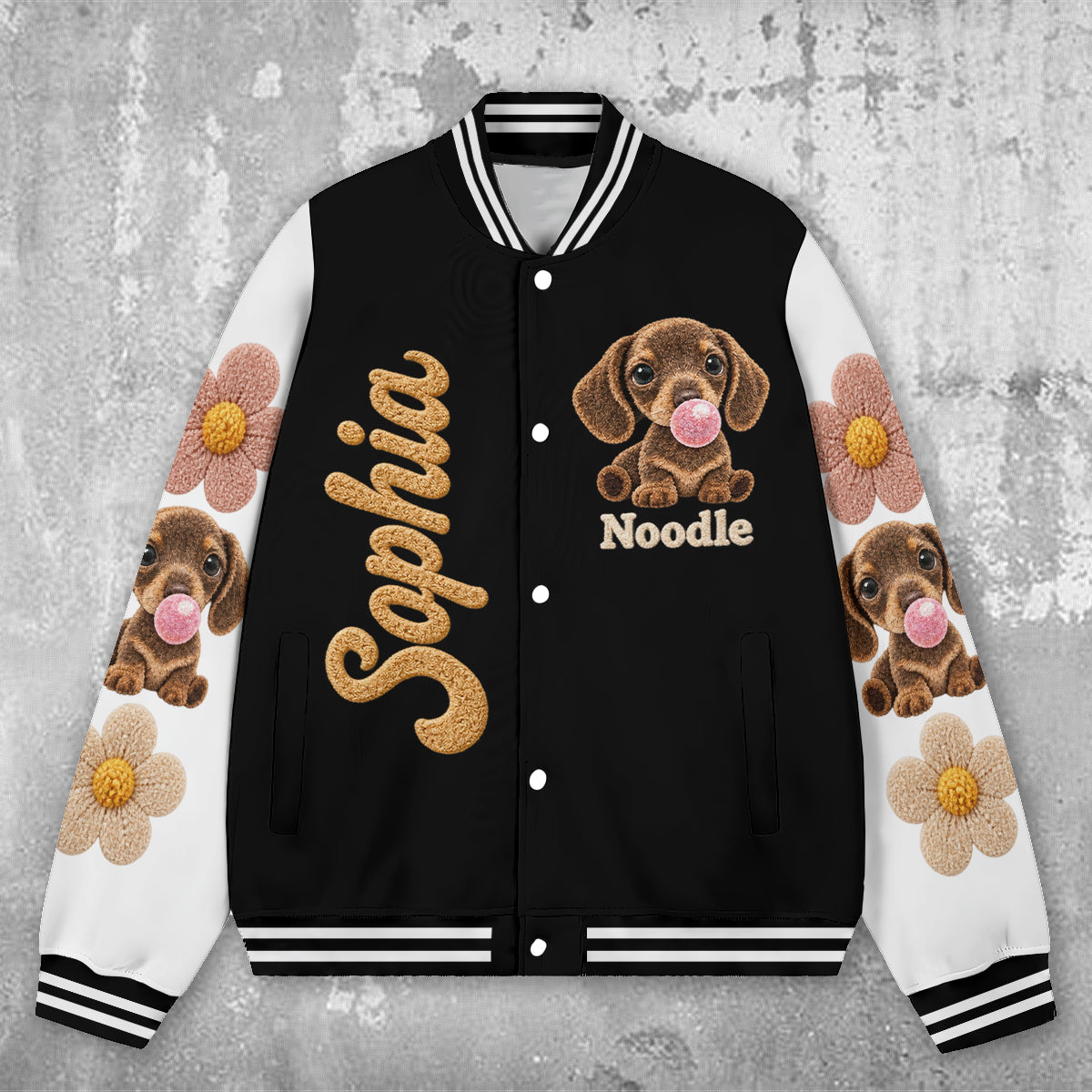 Personalized Adult Siberian Husky Varsity Jacket Pet Lover Streetwear