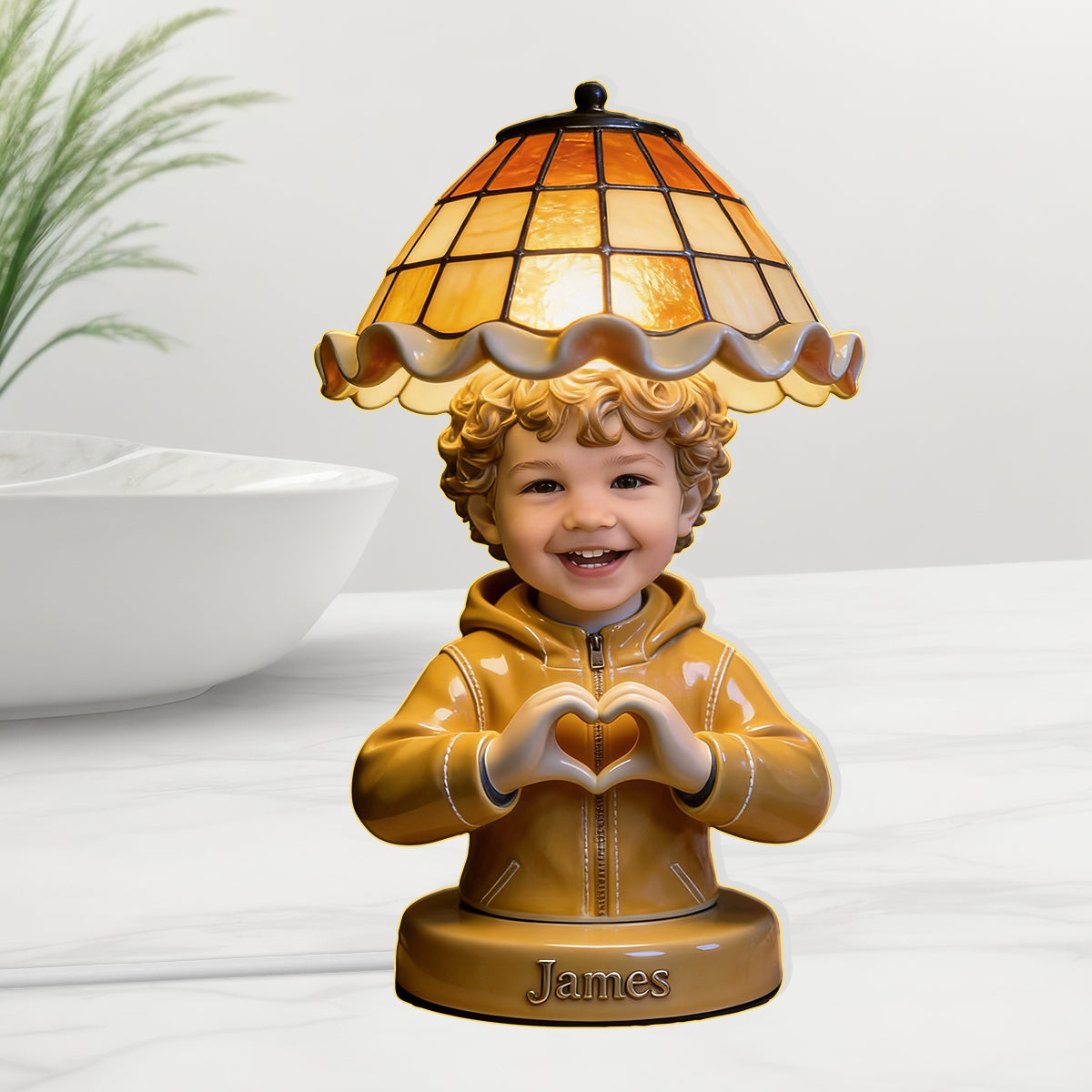 Personalized Little Girl Acrylic LED Night Light, Gift for Daughter Granddaughter Niece