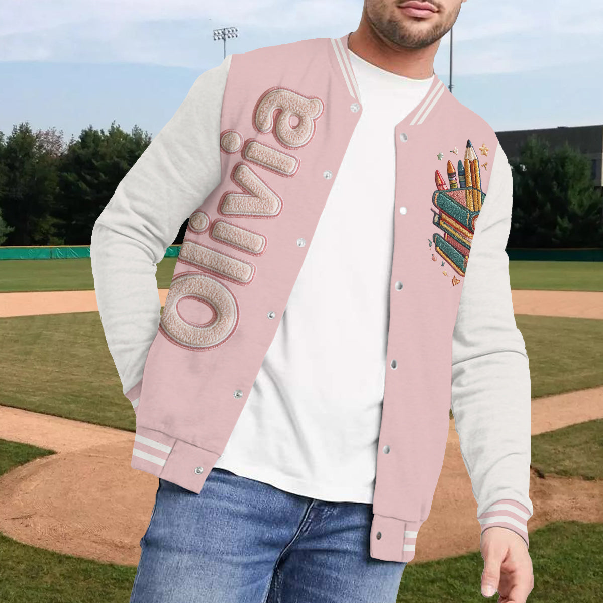 Veste Varsity Personnalisée Fille Noire, Cadeau Fille Filleule Petite-Fille