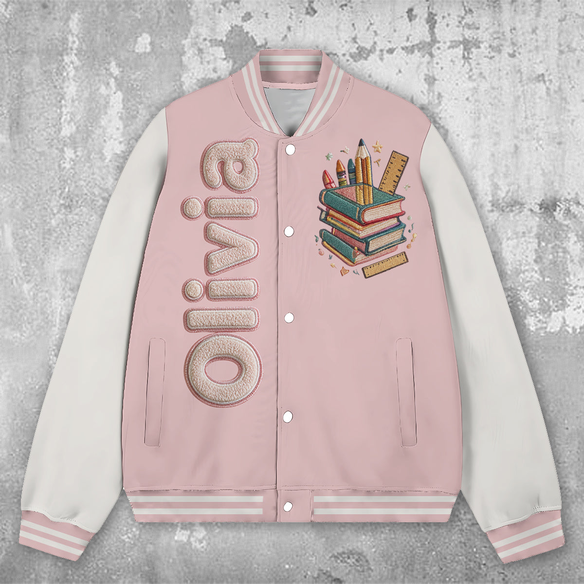 Veste Varsity Personnalisée Fille Noire, Cadeau Fille Filleule Petite-Fille