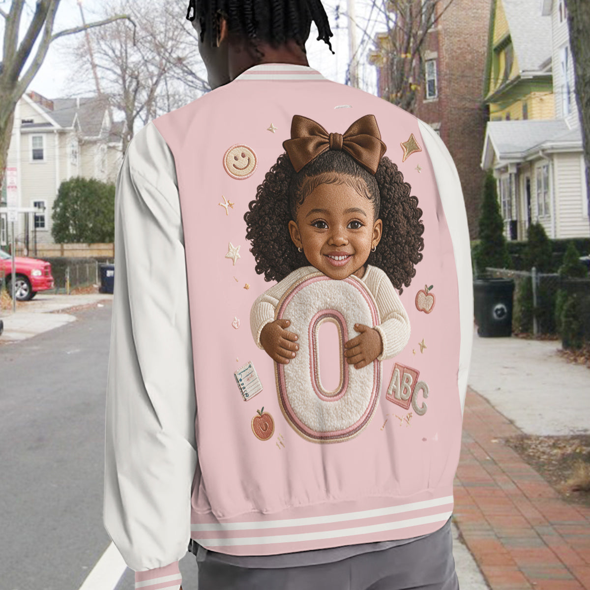 Personalized Little Boy Custom Kids Varsity Jacket, Gift for Son Grandson Nephew