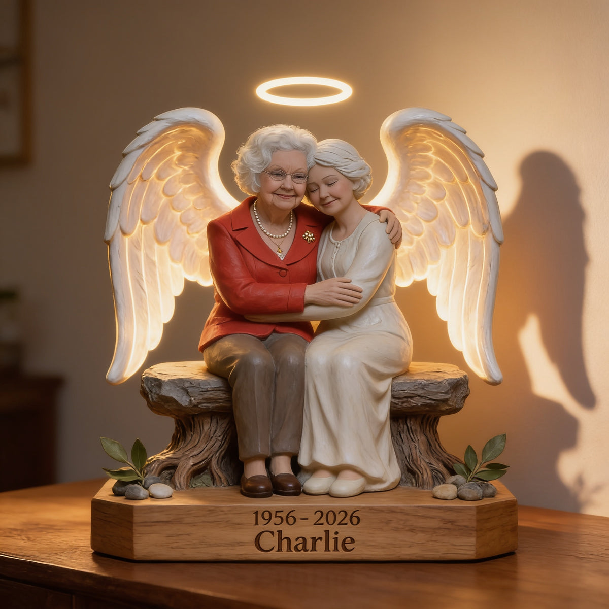 Personalized 1956-2026 Older Woman Memorial Acrylic LED Night Light