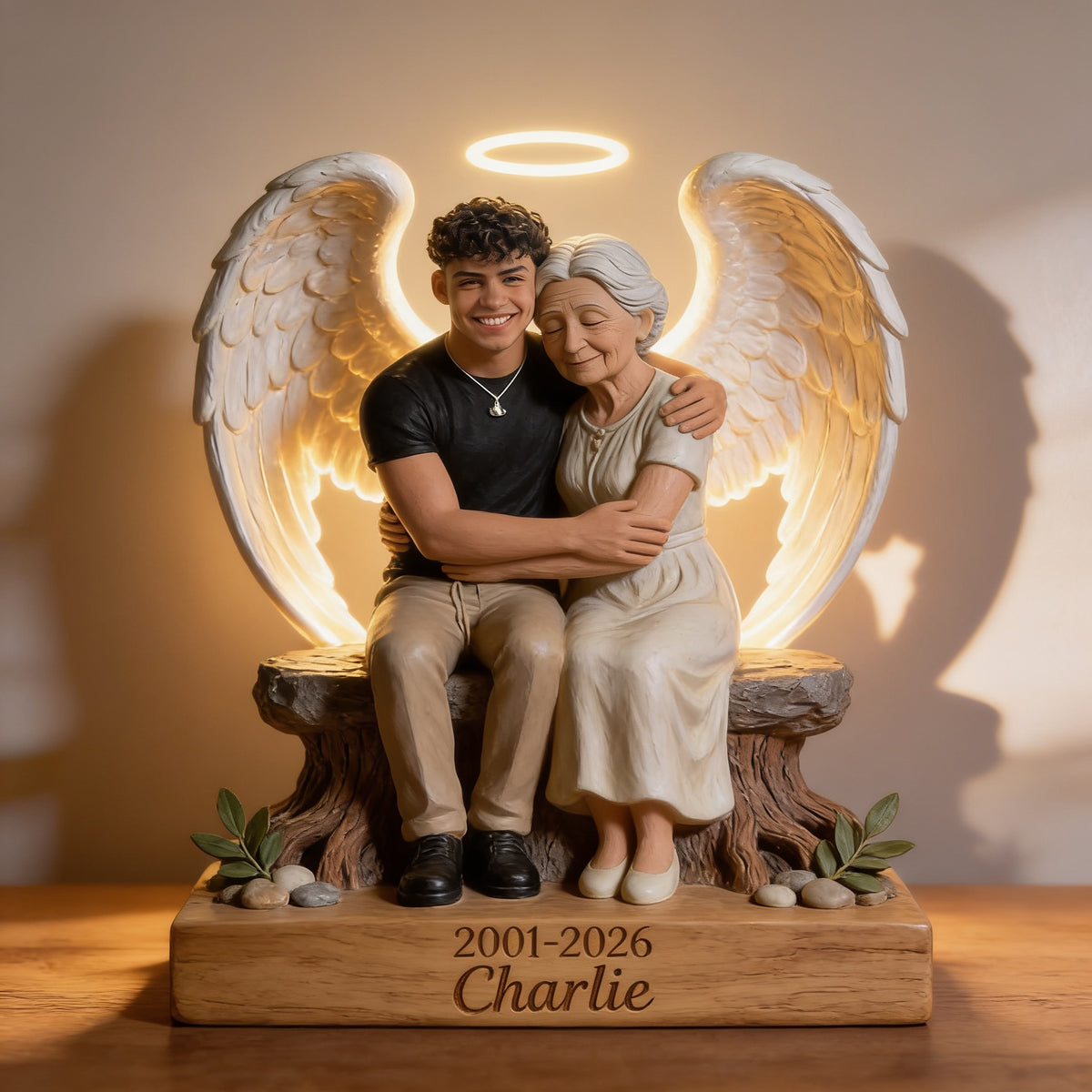 Personalized Memorial Latino Man 2001-2026 Acrylic LED Night Light