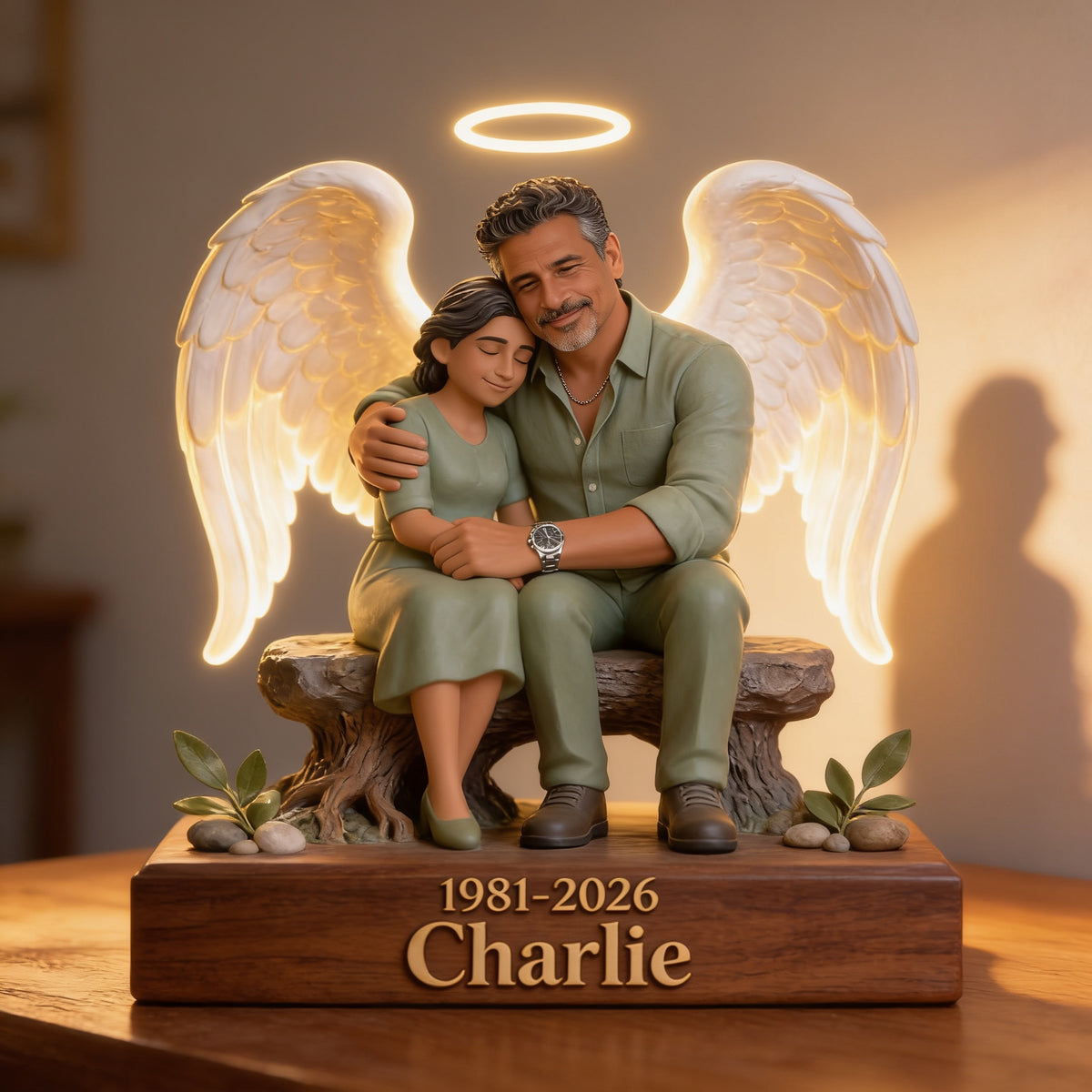Personalized 1981-2026 Middle-Aged Latino Man Memorial Acrylic LED Night Light