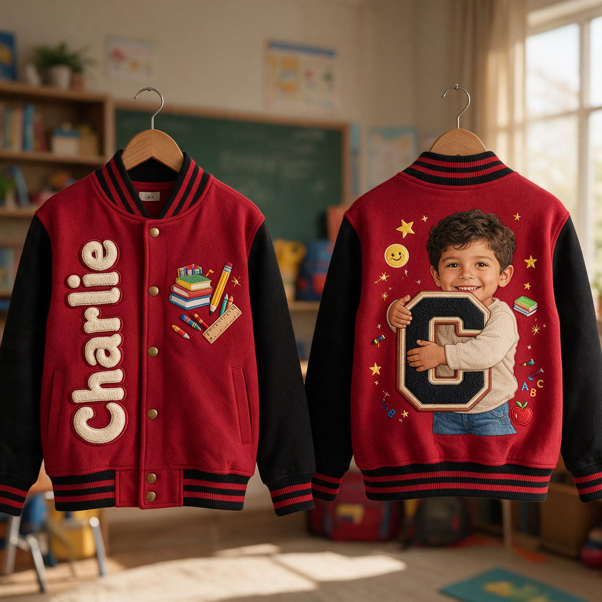Personalized Latino Little Boy Custom Name Kids Varsity Jacket Son Grandson Gift