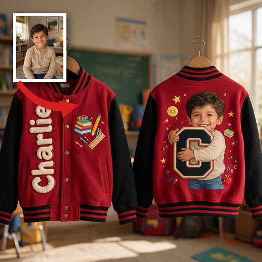 Personalized Latino Little Boy Custom Name Kids Varsity Jacket Son Grandson Gift
