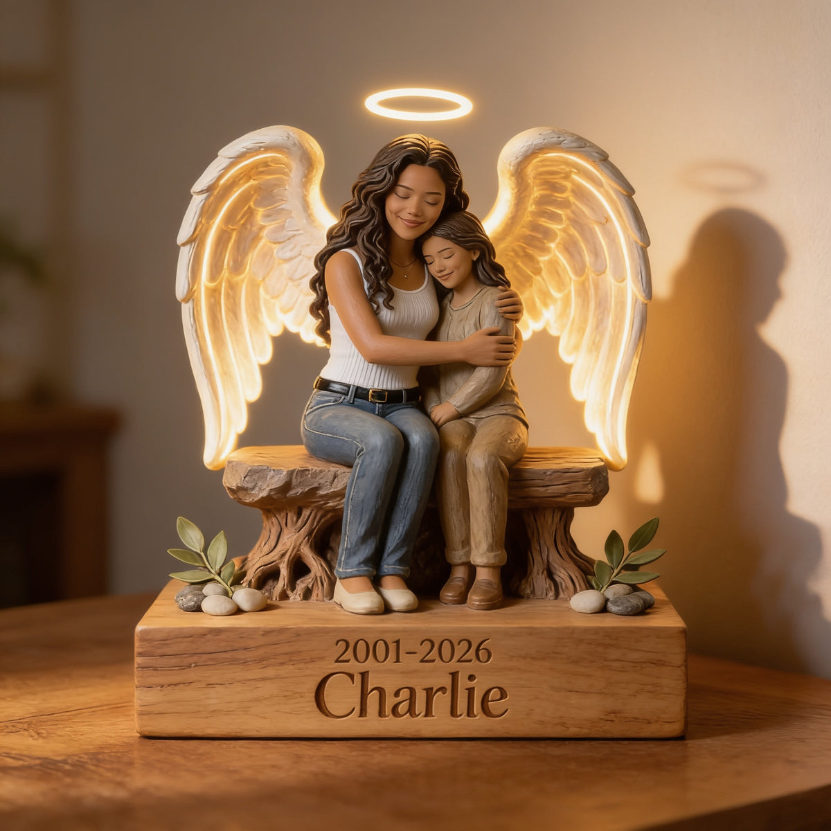 Personalized Memorial Latina Woman 2001-2026 Acrylic LED Night Light