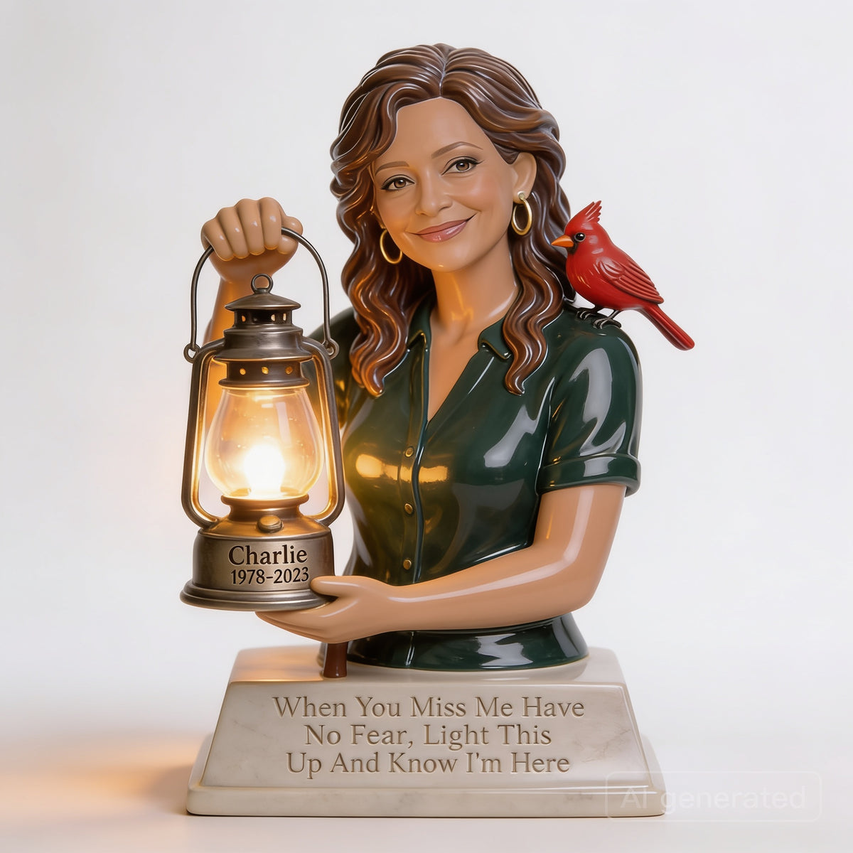 Personalized Middle-Aged Latina Woman Memorial LED Night Light Mom Wife Keepsake Gift