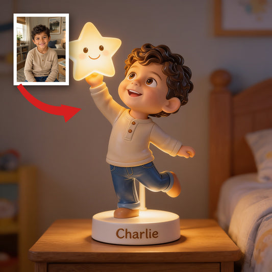 Personalized Latino Little Boy Acrylic LED Night Light Gift For Son Grandson Nephew