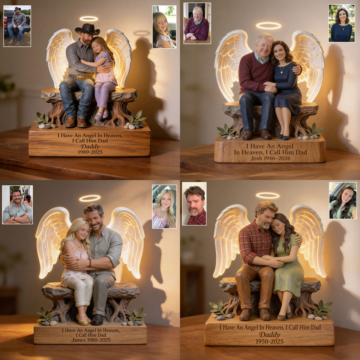 Personalized 1981-2026 Middle-Aged Latino Man Memorial Acrylic LED Night Light