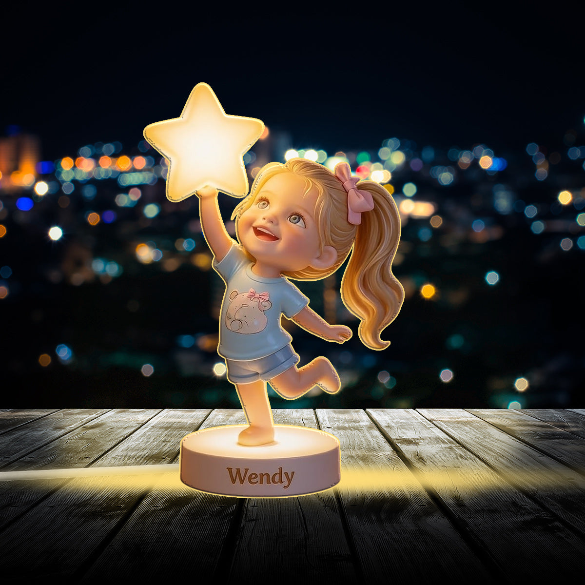 Personalized Little Boy Acrylic LED Night Light Gift for Son Grandson Nephew