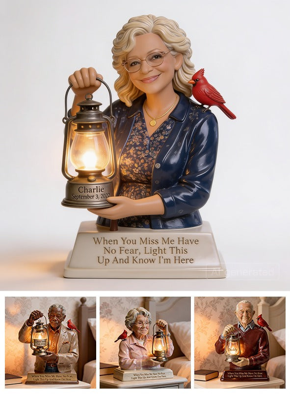 Personalized Middle-Aged Woman Memorial Acrylic LED Night Light, Mom Wife Remembrance Gift