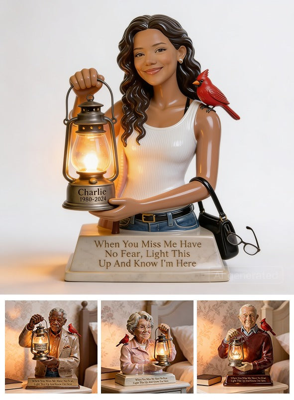 Personalized Latina Woman Memorial Acrylic LED Night Light