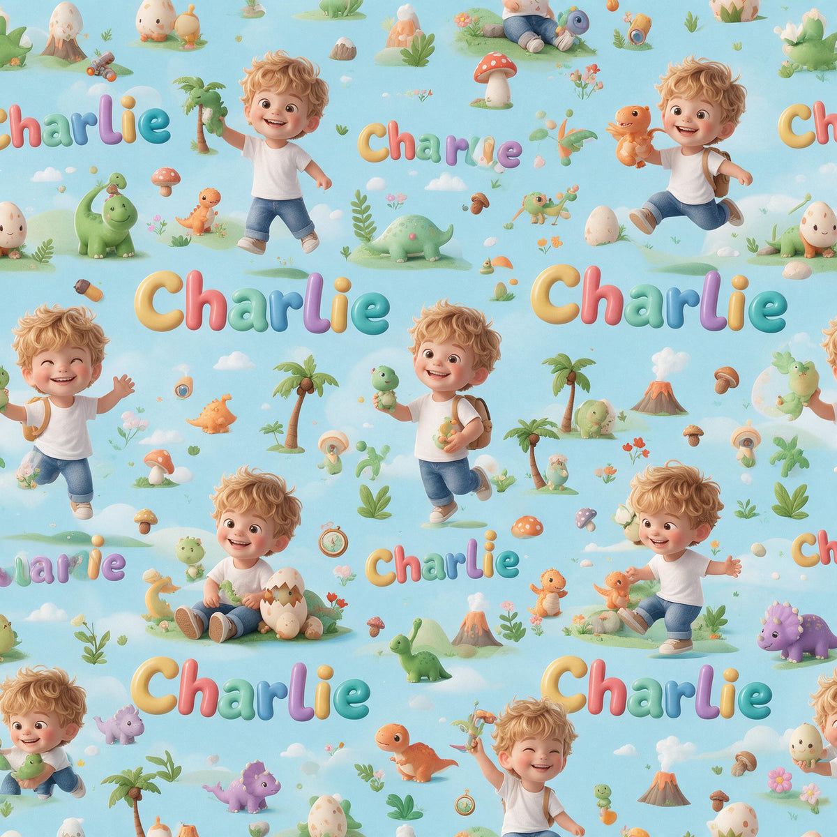 Personalized Little Boy Wrapping Paper Custom Kid Gift Wrap