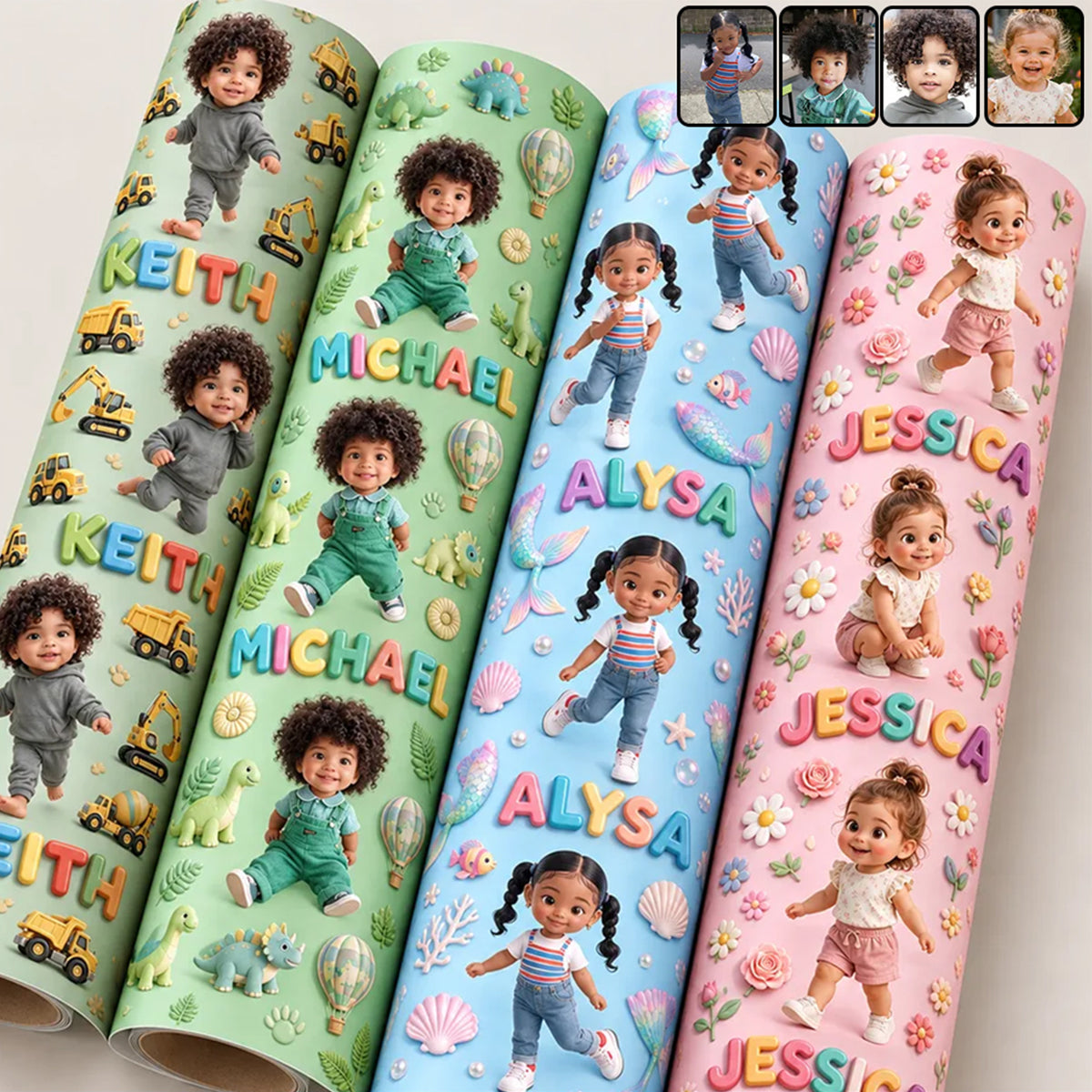 Personalized 70th Birthday Older Latina Woman Wrapping Paper