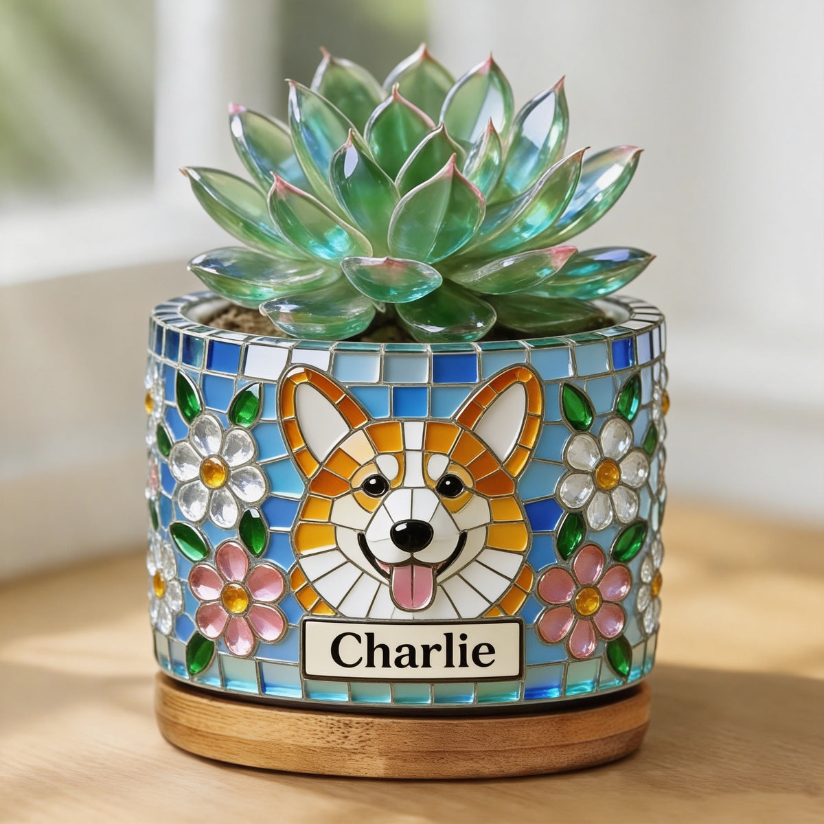 Personalized Pembroke Welsh Corgi Ceramic Plant Pot Dog Lover Gift
