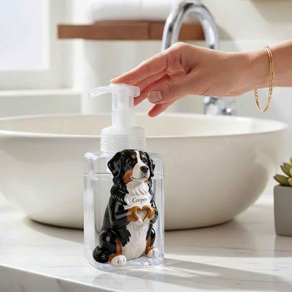 Personalized Fluffy Shih Tzu Soap Dispenser Bathroom Home Decor Gift