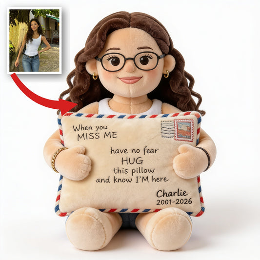 Personalized Latina Woman Memorial Faux Fur Shaped Pillow