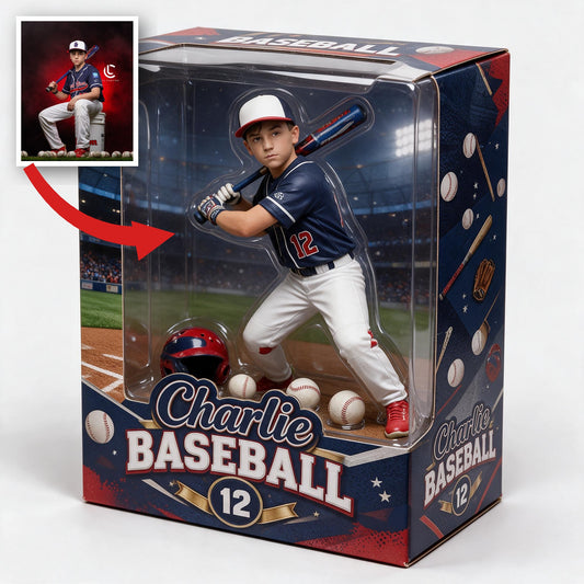 Personalisierte 3D-Acryl-Displaybox für Latino-Jugend-Baseballspieler