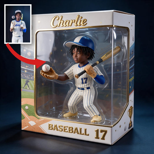 Personalisierte schwarze Jugend-Baseballspieler Acryl-Vitrine