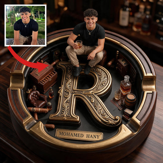 Custom Photo Latino Man Wooden Catch-All Tray Gift for Him