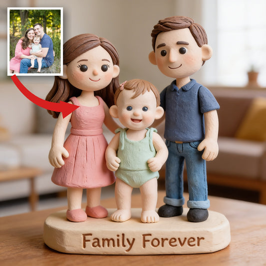 Personalized Family Of Three Custom Shaped Acrylic Plaque Home Decor Keepsake