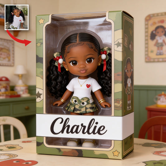 Personalized Black Little Girl Custom Shaped Acrylic Plaque Gift for Daughter Granddaughter Niece