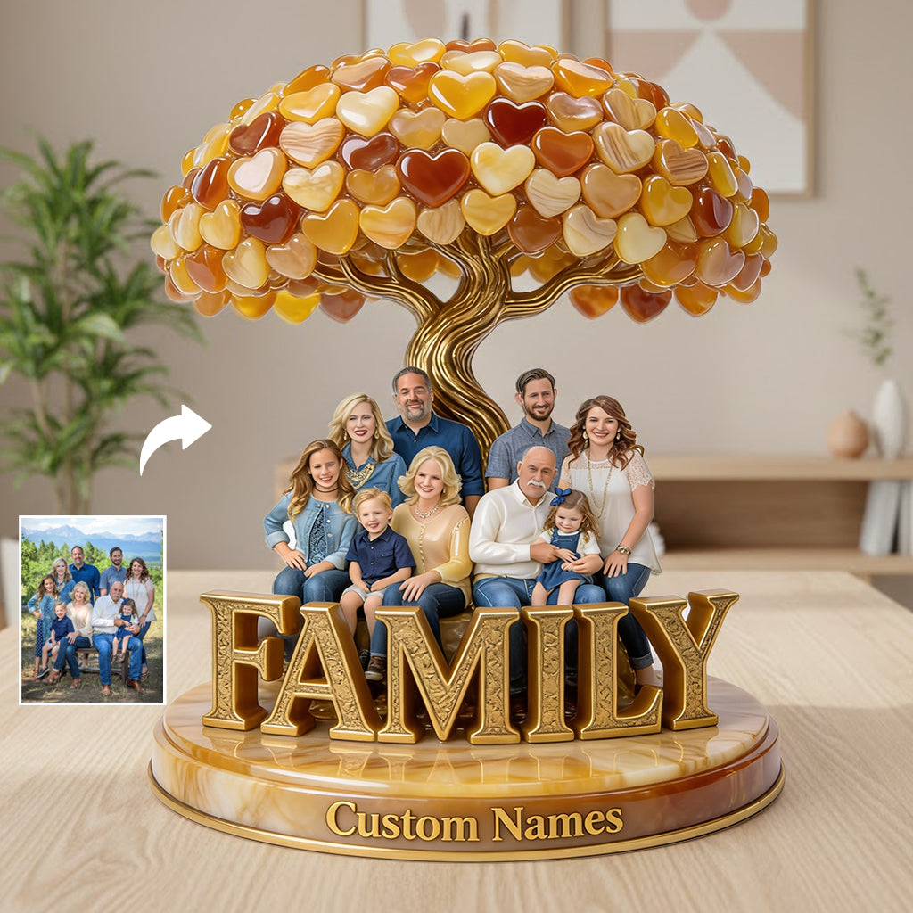 Personalized Big Family Custom Shaped Acrylic Plaque Family Keepsake
