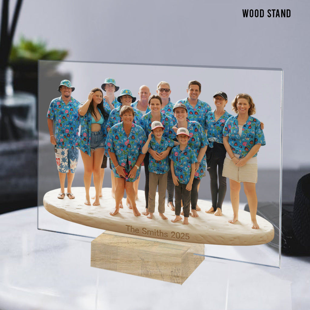Personalized Single Dad Family Custom Shaped Acrylic Plaque Family Keepsake