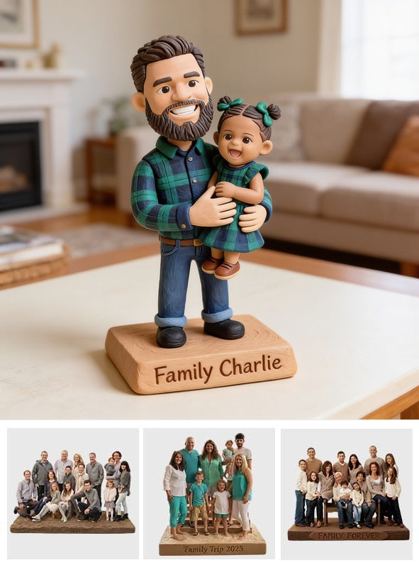 Personalized Single Dad Family Custom Shaped Acrylic Plaque Family Keepsake