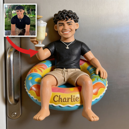 Personalized Latino Man Cruising 3D Magnet Fridge Decor Keepsake