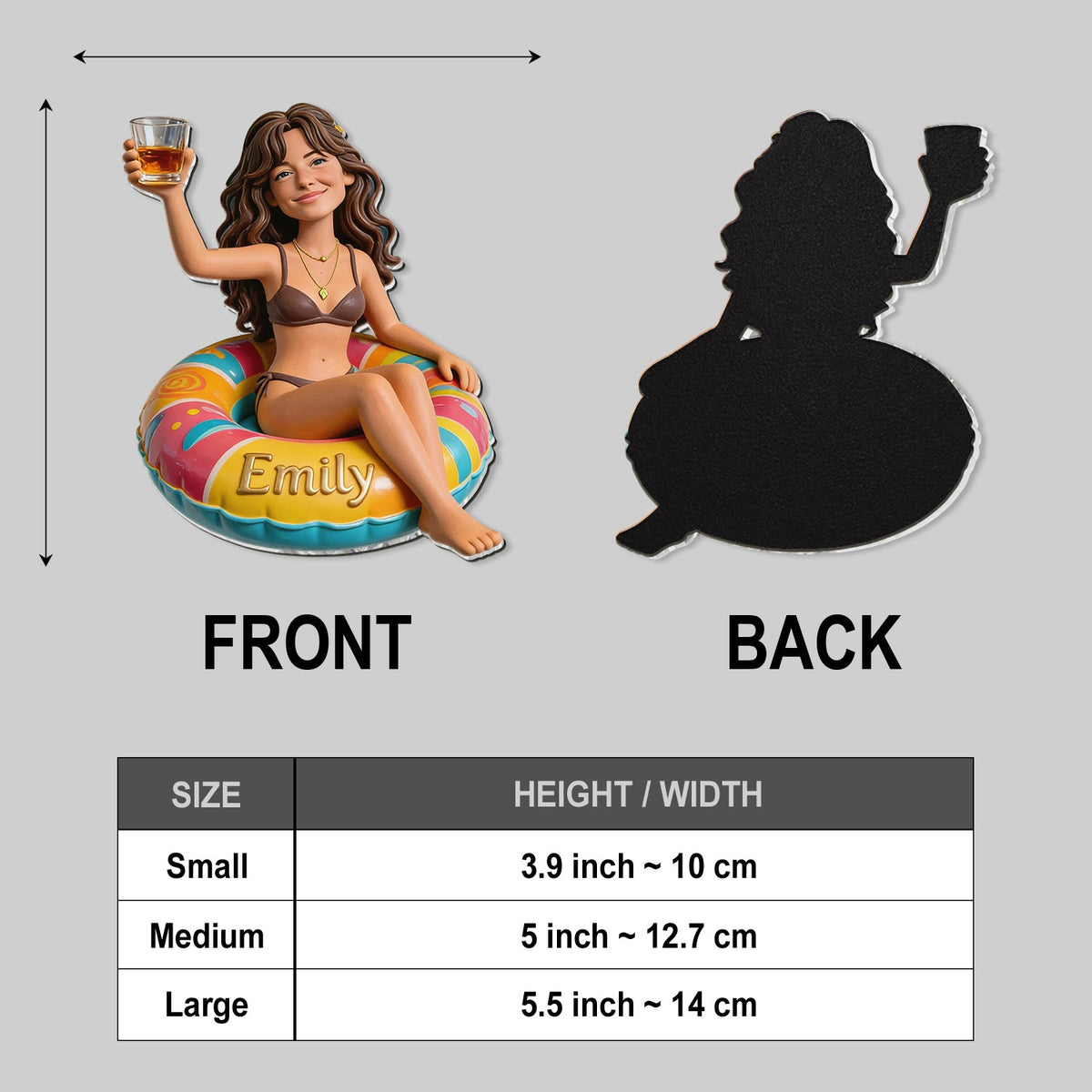 Personalized Middle-Aged Black Woman Cruising 3D Magnet Travel Gift