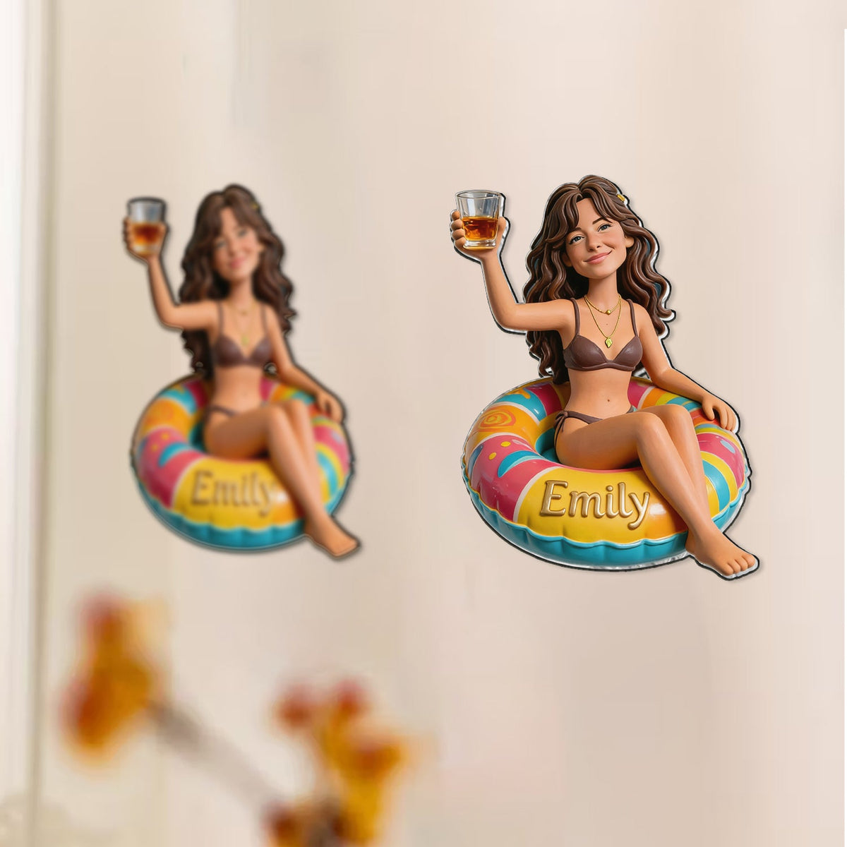 Personalized Little Boy Cruising 3D Resin Magnet Keepsake