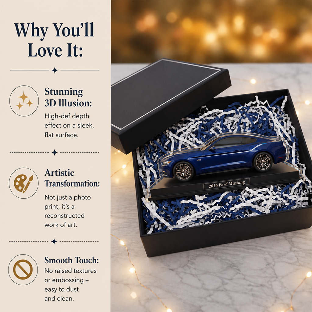 Personalized White Ford Pickup Truck Custom Shaped Acrylic Plaque Car Lover Gift