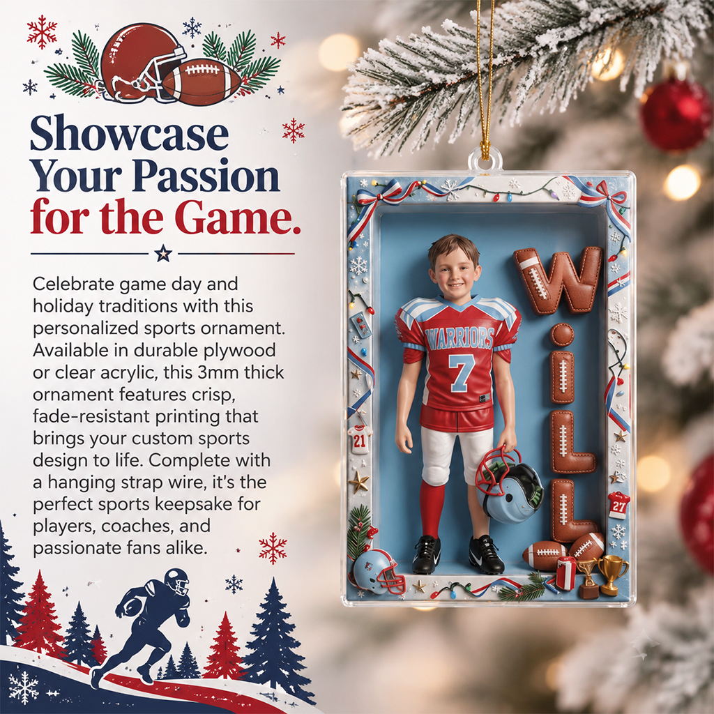 Personalized Christmas Black Baseball Player Ornament, Baseball Fan Gift