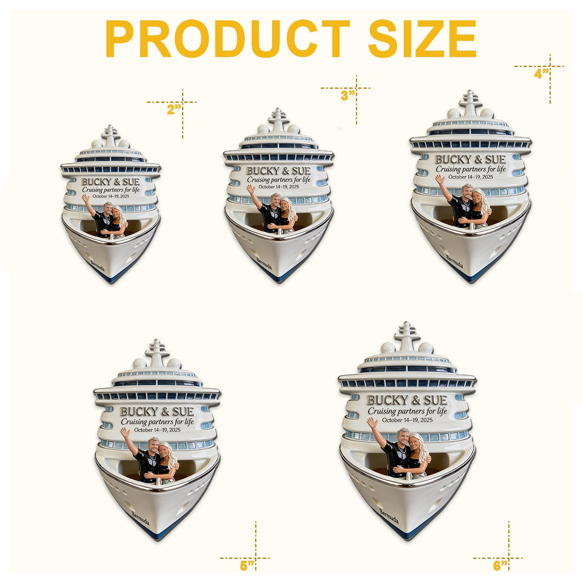 Personalized Gay Couple Cruise Fridge Magnet LGBT Travel Memory Gift