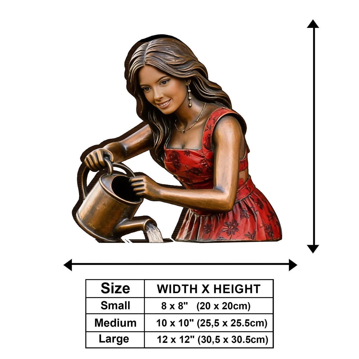 Custom Photo Middle-Aged Latina Woman Gardening Wooden Wall Mount Sign Garden Decor Gift