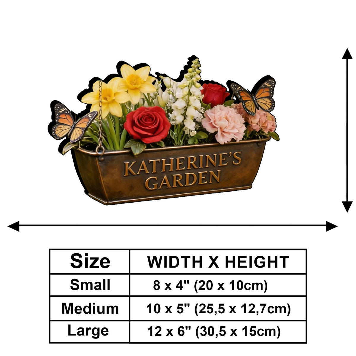 Custom Photo Middle-Aged Black Woman Gardening Wooden Wall Mount Garden Sign Gift