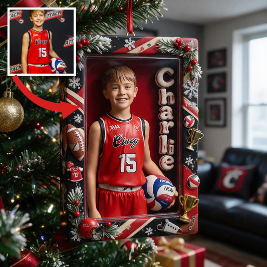 Personalized Christmas Male Youth Volleyball Player Ornament Sports Gift