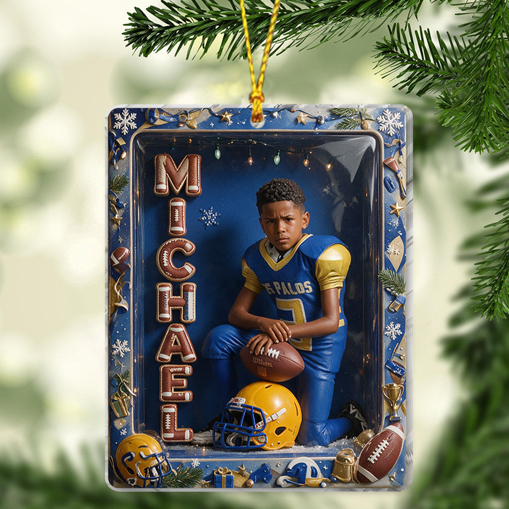 Personalized Christmas Latino Male Youth Basketball Player Ornament Gift
