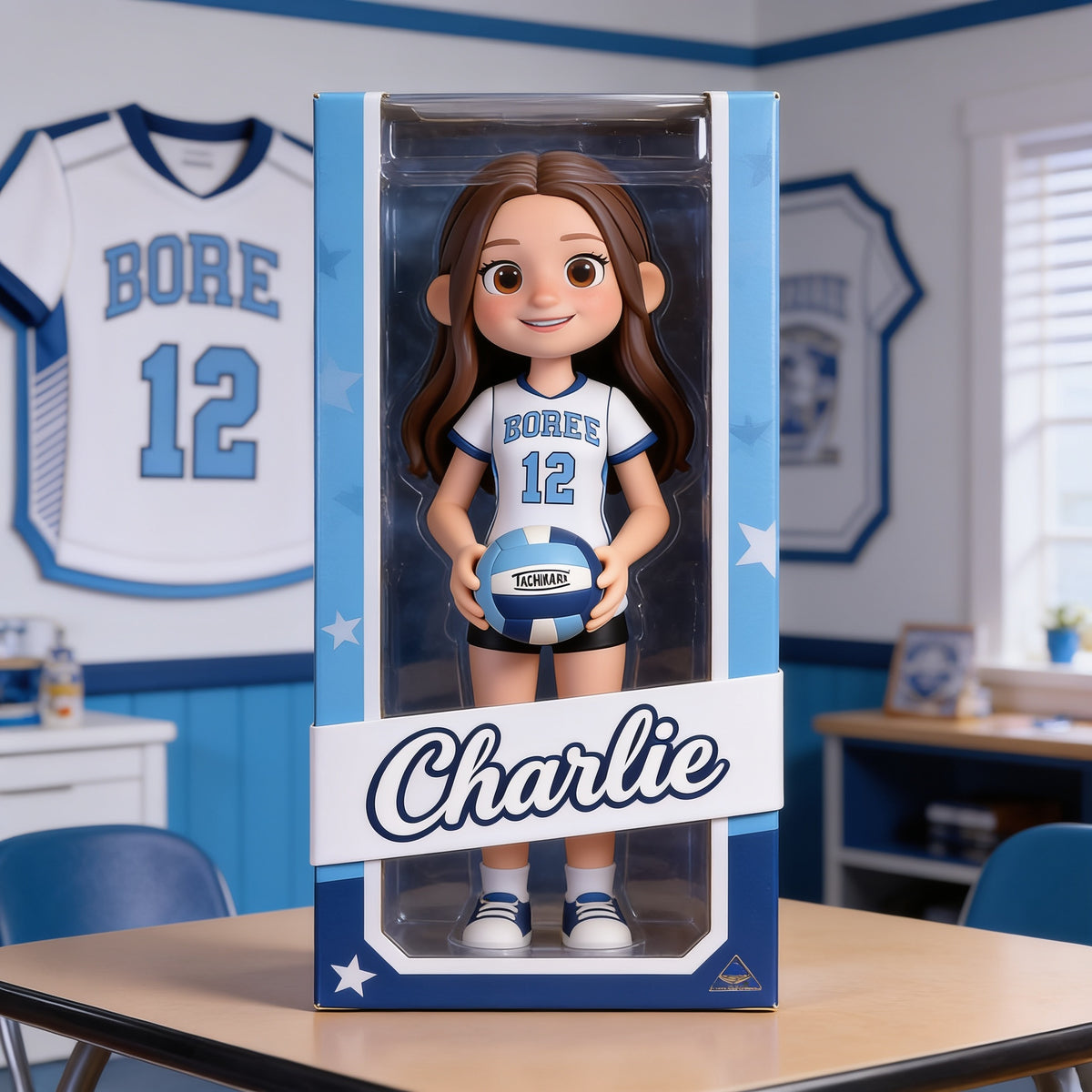Personalized Female Youth Volleyball Player Custom Shaped Acrylic Plaque Sports Gift