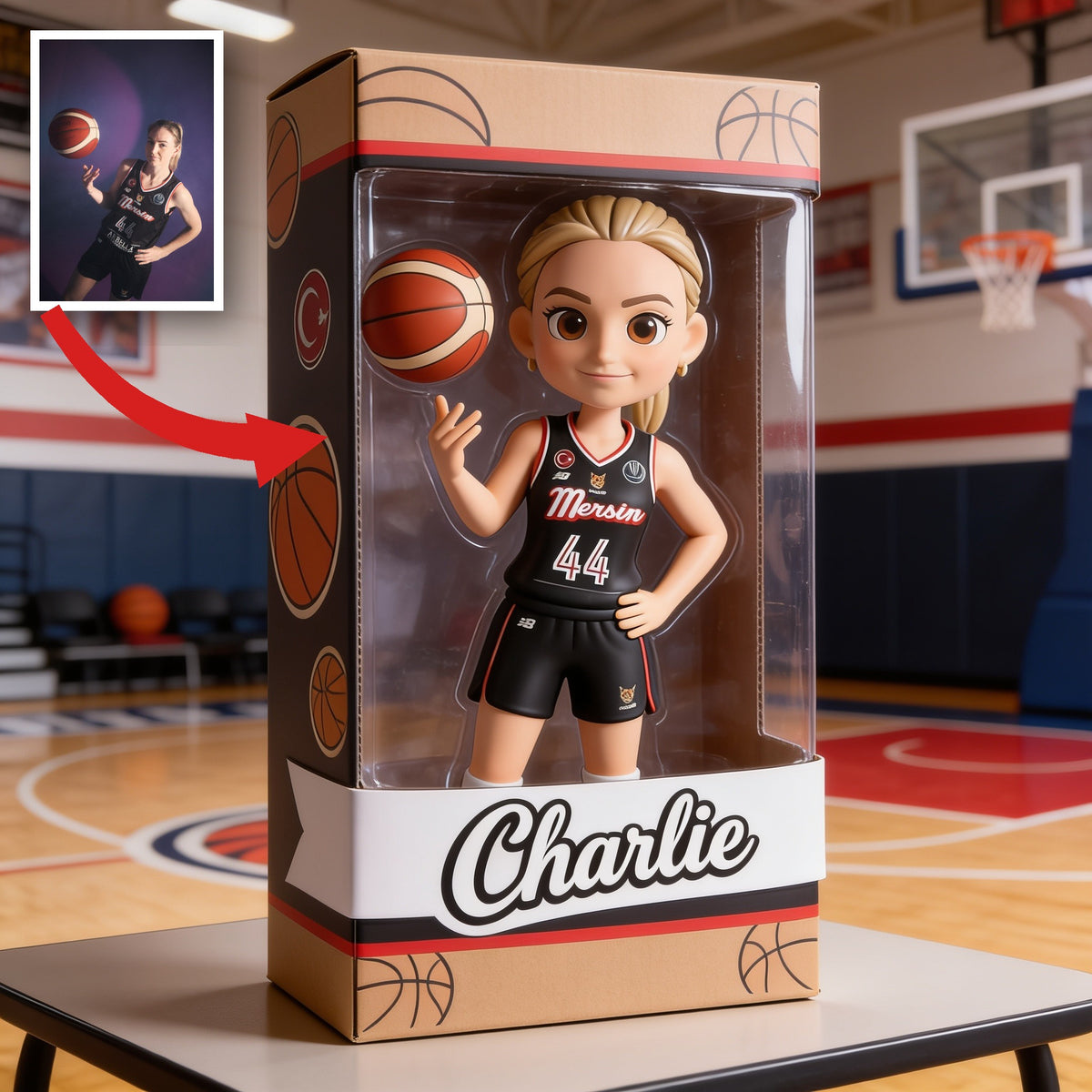 Personalized Woman Basketball Player Custom Shaped Acrylic Plaque Basketball Fan Gift