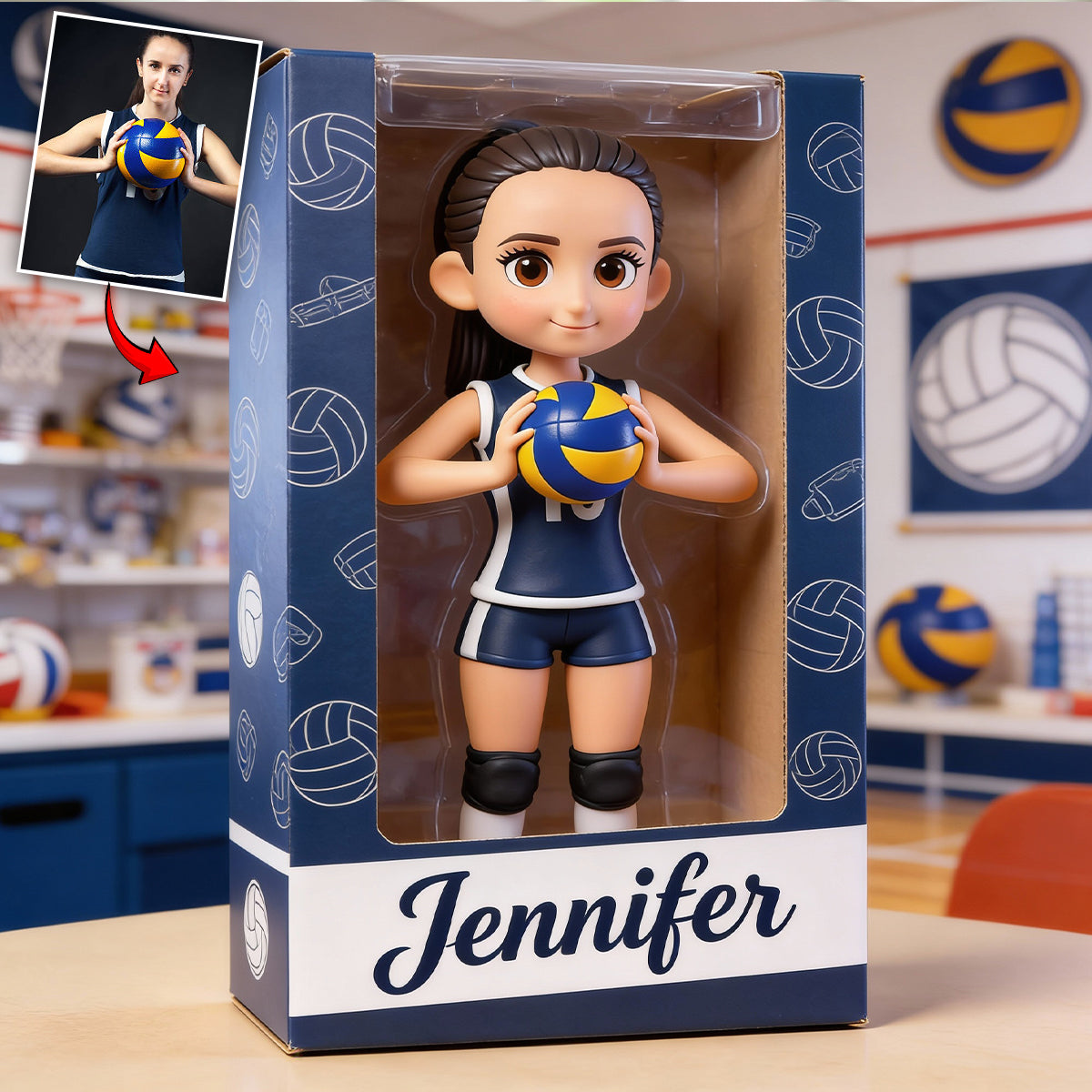 Personalized Female Youth Volleyball Player Custom Shaped Acrylic Plaque Sports Gift
