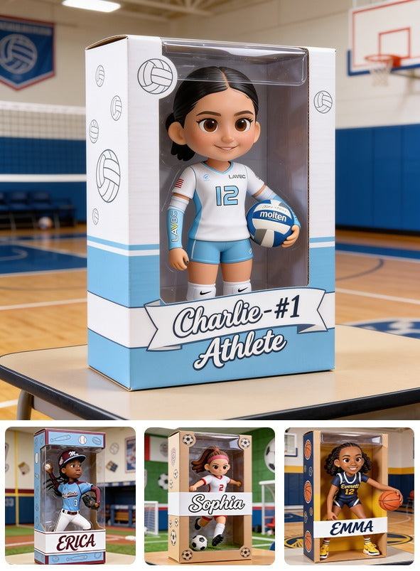 Personalized Latina Female Youth Volleyball Player Custom Shaped Acrylic Plaque Sports Gift