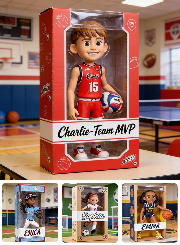Personalized Male Youth Volleyball Player Custom Shaped Acrylic Plaque Gift