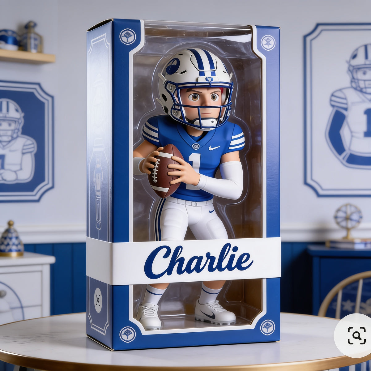 Personalized Adult Latino American Football Player Custom Shaped Acrylic Plaque Fan Gift