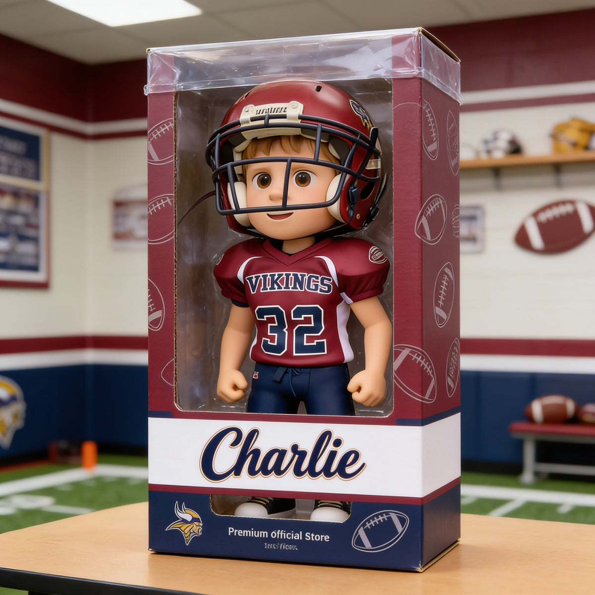 Personalized Youth American Football Player Custom Shaped Acrylic Plaque Sports Gift
