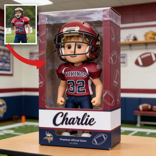 Personalized Youth American Football Player Custom Shaped Acrylic Plaque Sports Gift