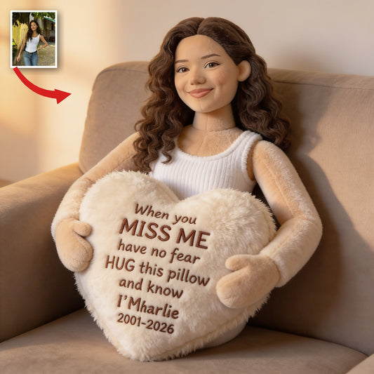 Personalized Latina Woman Memorial Faux Fur Shaped Pillow